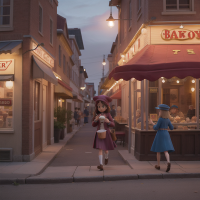 Image For Post Anime, detective, bakery, wizard's hat, ice cream parlor, drum, HD, 4K, AI Generated Art