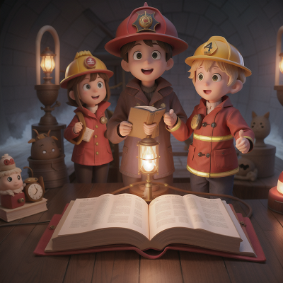 Image For Post Anime, submarine, spell book, lamp, exploring, firefighter, HD, 4K, AI Generated Art