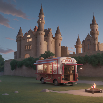 Image For Post Anime, taco truck, medieval castle, cursed amulet, queen, detective, HD, 4K, AI Generated Art