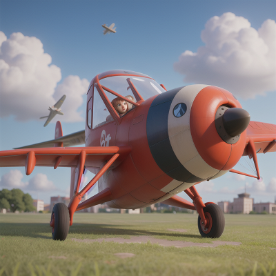 Image For Post Anime, clock, airplane, park, wind, romance, HD, 4K, AI Generated Art