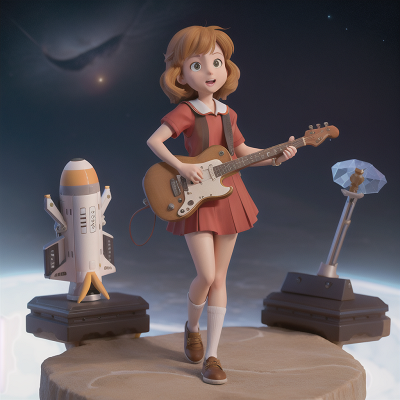 Image For Post Anime, teacher, space shuttle, musician, key, crystal, HD, 4K, AI Generated Art