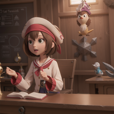 Image For Post Anime, crystal, pirate, school, scientist, bird, HD, 4K, AI Generated Art