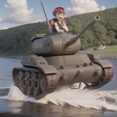 Image For Post Anime, tank, hovercraft, tractor, bagpipes, energy shield, HD, 4K, AI Generated Art