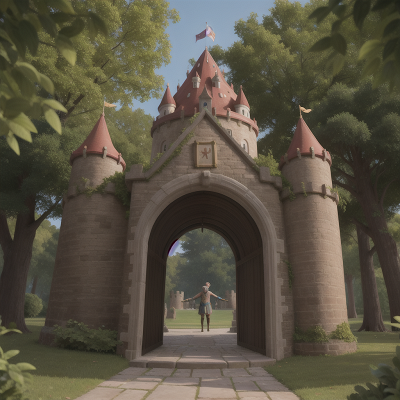 Image For Post | Anime, magic portal, medieval castle, shield, enchanted forest, circus, HD, 4K, Anime, Manga - [AI Anime Generator](https://hero.page/app/imagine-heroml-text-to-image-generator/La6u0DkpcDoVzpxUPzlf), Upscaled with [R-ESRGAN 4x+ Anime6B](https://github.com/xinntao/Real-ESRGAN/blob/master/docs/anime_model.md) + [hero prompts](https://hero.page/ai-prompts)