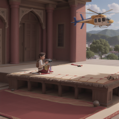 Image For Post Anime, failure, camera, museum, flying carpet, helicopter, HD, 4K, AI Generated Art