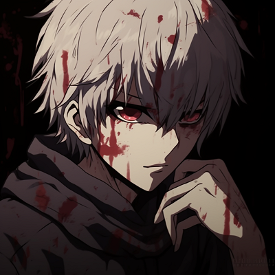 Image For Post | Kaneki's haunting & intense stare, focus on the detailed eye and the subdued color scheme. unique anime characters pfp - [anime characters pfp Top Rankings](https://hero.page/pfp/anime-characters-pfp-top-rankings)