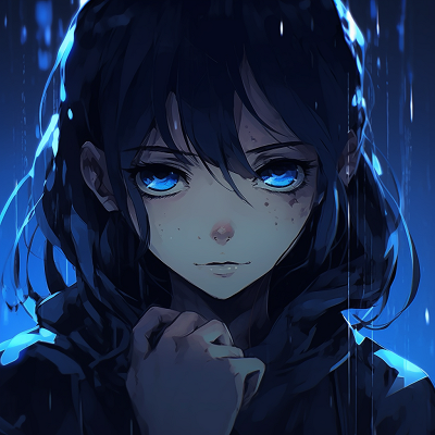 Image For Post | A moody anime character represented through cool, dark blue tones and sharp contrast. dark blue anime pfp - [Blue Anime PFP Designs](https://hero.page/pfp/blue-anime-pfp-designs)