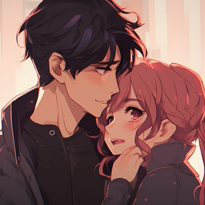 Image For Post | Side view of an anime couple showcasing their engagement, with a focus on their expressions and hairstyles, and detailed with vibrant and contrasting colors. assortment of anime matching pfp couple - [Anime Matching Pfp Couple](https://hero.page/pfp/anime-matching-pfp-couple)