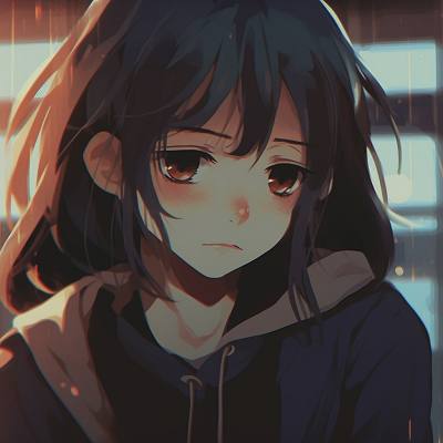 Image For Post | Depicting the solitary struggle of an anime character, with stark shadows and high contrast. anime sadness personified pfp - [Anime Sad Pfp Central](https://hero.page/pfp/anime-sad-pfp-central)