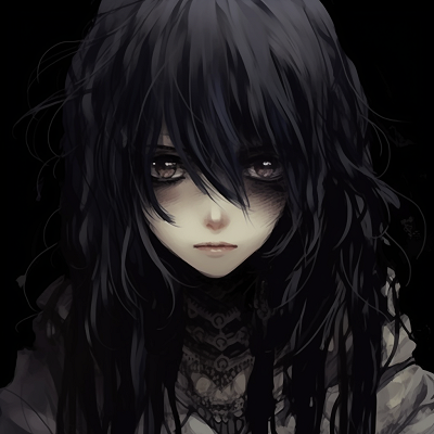 Image For Post | Mystic character shrouded in darkness, a suggestive look in their deep-set eyes. unforgettable gothic anime characters pfp - [Gothic Anime PFP Gallery](https://hero.page/pfp/gothic-anime-pfp-gallery)