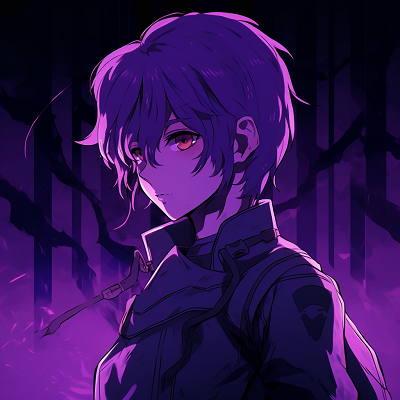 Image For Post | Profile of a powerful anime warrior with a strong emphasis on purple, sharp linework and dynamic shading. high-rated purple anime pfps - [Expert Purple Anime PFP](https://hero.page/pfp/expert-purple-anime-pfp)
