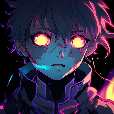 Image For Post | Image of a glowing masked anime girl, emphasis on the glowing eyes and mask. enthralling glowing anime pfp for girls - [Glowing Anime PFP Central](https://hero.page/pfp/glowing-anime-pfp-central)