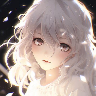 Image For Post | Anime Princess amidst the snow, her silver hair blending with the white scenery, her eyes a striking contrast. anime pfp girl with white charm - [White Anime PFP](https://hero.page/pfp/white-anime-pfp)