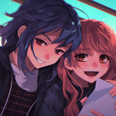 Image For Post | Anime friends in a casual moment, featuring the calm pastel color palette and soft shading. cool and cute matching pfp anime - [Matching PFP Anime Gallery](https://hero.page/pfp/matching-pfp-anime-gallery)