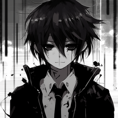 Image For Post | Melancholic anime face in monochrome, highlighting the bleak expression and intricate detailing. black and white emo anime pfp - [emo anime pfp Collection](https://hero.page/pfp/emo-anime-pfp-collection)