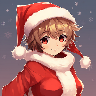 Image For Post | Anime character in a fluffy Santa hat, playfully detailed and bright red accents. cute themed anime christmas pfp - [anime christmas pfp optimized space](https://hero.page/pfp/anime-christmas-pfp-optimized-space)