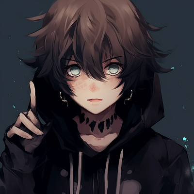 Image For Post | Anime emo character standing in shadow, focus on vivid eye color on the hair-covering face. mysterious emo anime pfp - [emo anime pfp Collection](https://hero.page/pfp/emo-anime-pfp-collection)