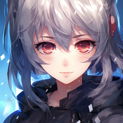 Image For Post | Profile picture of an anime girl with milk-blue eyes contrasting against dark hair. anime girl pfp avatar anime pfp - [Anime girl pfp](https://hero.page/pfp/anime-girl-pfp)