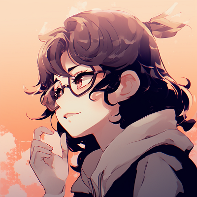 Image For Post | Anime girl wearing vibrant, red rimmed glasses with blush strokes, lively colors and thick outlines. anime pfp aesthetic icons anime pfp - [pfp anime](https://hero.page/pfp/pfp-anime)