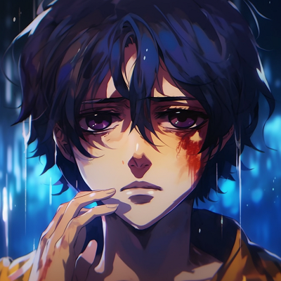 Image For Post | Male anime character in despair, captured with fine linework and subdued color palette. crying male anime pfp pfp for discord. - [Crying Anime PFP](https://hero.page/pfp/crying-anime-pfp)