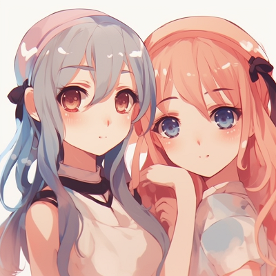Image For Post | A trio of anime girls, soft color palette and detailed hair. anime pfp girl trio pfp for discord. - [Anime Trio PFP](https://hero.page/pfp/anime-trio-pfp)