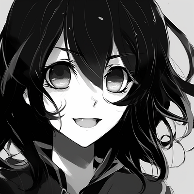 Image For Post | Black and white depiction of a female anime character in an active pose, her energy conveyed through dynamic linework. famous black and white pfp female anime pfp for discord. - [Top Black And White PFP Anime](https://hero.page/pfp/top-black-and-white-pfp-anime)