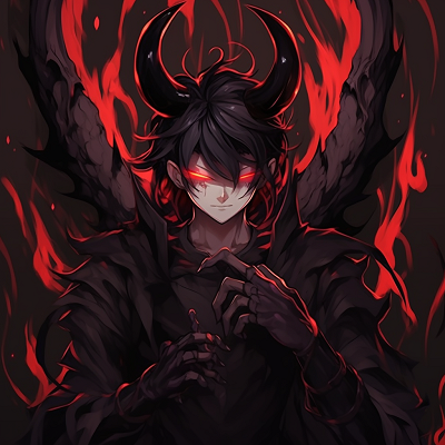 Image For Post Fiery eyed Demon Lord - top ranked demon anime pfp