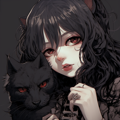 Image For Post | Goth anime girl with her feline companion, captured in detailed linework with dark colors. pfp concepts: goth anime pfp for discord. - [Goth Anime Girl PFP](https://hero.page/pfp/goth-anime-girl-pfp)