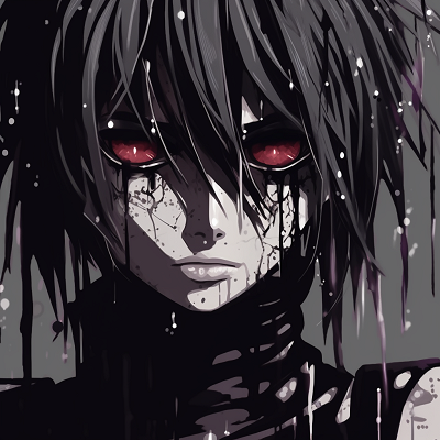 Image For Post | Zoomed detail on anime character's eyes with drip style art, focused detail and radiant colors. drippy anime pfp in hd quality pfp for discord. - [Ultimate Drippy Anime PFP](https://hero.page/pfp/ultimate-drippy-anime-pfp)