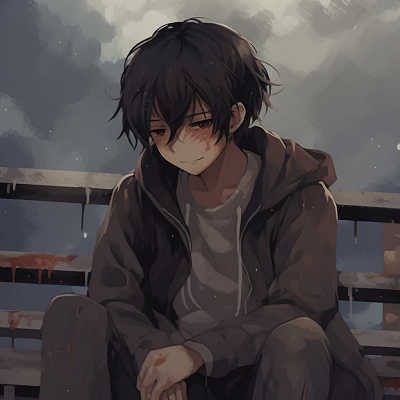 Image For Post | Anime boy in deep contemplation, darker shades and brooding atmosphere. sad pfp inspirations anime pfp for discord. - [anime pfp sad Series](https://hero.page/pfp/anime-pfp-sad-series)