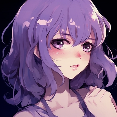 Image For Post Charming Violet Anime Character - charming purple anime pfp