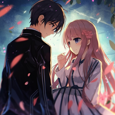 Image For Post | Close-up of linked hands of Kirito and Asuna, symbolic of their bond. compelling anime pfp couple content pfp for discord. - [anime pfp couple optimized search](https://hero.page/pfp/anime-pfp-couple-optimized-search)