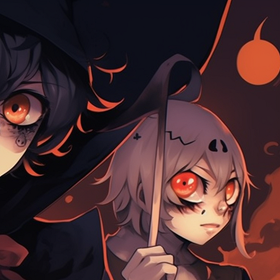 Image For Post | Extreme close-up of two characters, dilated pupils and highlights suggesting fear or excitement. creepy halloween pfp matching pfp for discord. - [halloween pfp matching, aesthetic matching pfp ideas](https://hero.page/pfp/halloween-pfp-matching-aesthetic-matching-pfp-ideas)