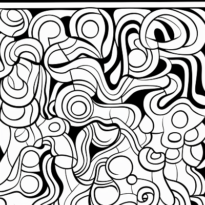 Image For Post Swirls in an Abstract Vortex - Printable Coloring Page