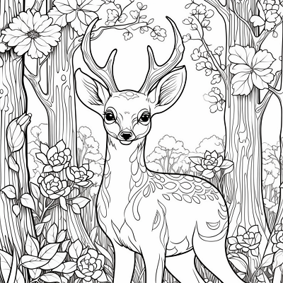 Image For Post Woodland Whimsy Forest Animals - Printable Coloring Page