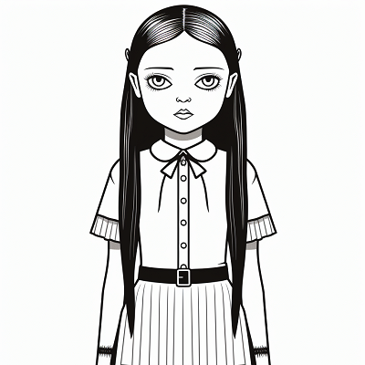 Image For Post Traditional Style Wednesday Addams - Wallpaper