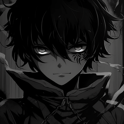 Image For Post Hidden Character Portrait - mysterious black anime pfp