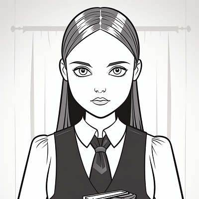 Image For Post Wednesday Addams The Avid Reader - Wallpaper