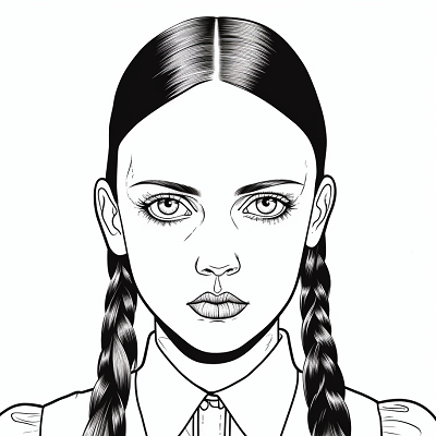 Image For Post Grayscale Wednesday Addams Fine Details - Wallpaper