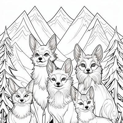 Image For Post | Different forms of Eevee's evolution phases; bold outlines and moderate details. printable coloring page, black and white, free download - [Eevee Evolutions Coloring Pages: Adult, Kids, Pokemon Coloring](https://hero.page/coloring/eevee-evolutions-coloring-pages:-adult-kids-pokemon-coloring)
