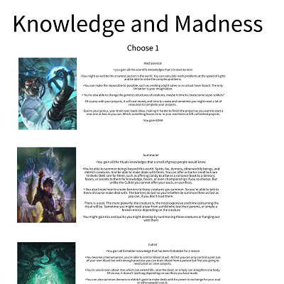Image For Post Knowledge and Madness CYOA