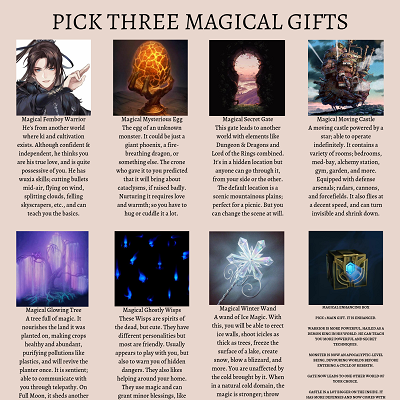 Image For Post Pick Three Magical Gifts CYOA by BanYuumi
