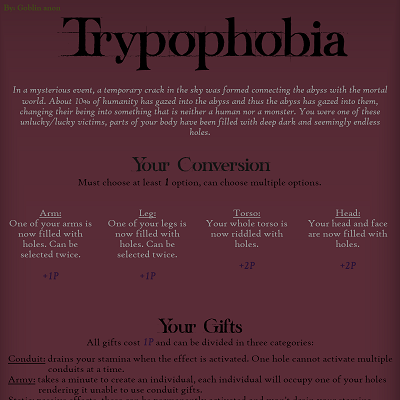 Image For Post Trypophobia CYOA by UnbalancedGoblin