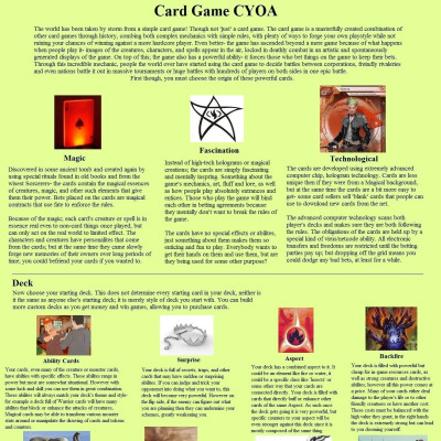 Image For Post Card Game CYOA