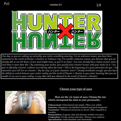 Image For Post Hunter x Hunter v2.2 CYOA by Peil