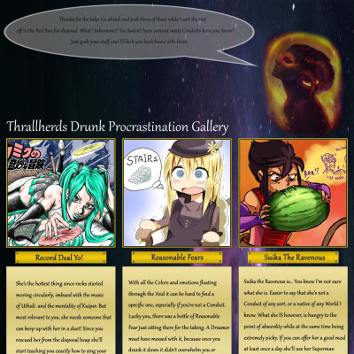 Image For Post Drunk Procrastination Gallery CYOA from /tg/