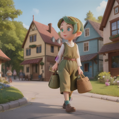 Image For Post | Anime, manga, Curious, gentle boy, earthy green hair and freckles, in a quaint, sunlit town square, eagerly exploring a pop-up book revealing a fantasy landscape, fascinated passersby looking on, a simple beige tunic with a satchel full of books, charming and nostalgic art style, creating an atmosphere of wonder and childlike adventure - [AI Art, Anime Character Clutching a Book ](https://hero.page/examples/anime-character-clutching-a-book-stable-diffusion-prompt-library)