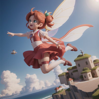 Image For Post Anime, market, flying, tsunami, doctor, fairy, HD, 4K, AI Generated Art