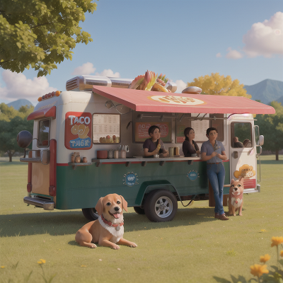 Image For Post Anime, taco truck, princess, farmer, clock, dog, HD, 4K, AI Generated Art
