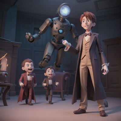 Image For Post Anime, haunted mansion, robot, betrayal, failure, doctor, HD, 4K, AI Generated Art